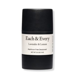 EACH & EVERY LAVENDAR & LEMON WORRY-FREE ALUMINUM-FREE DEODORANT.